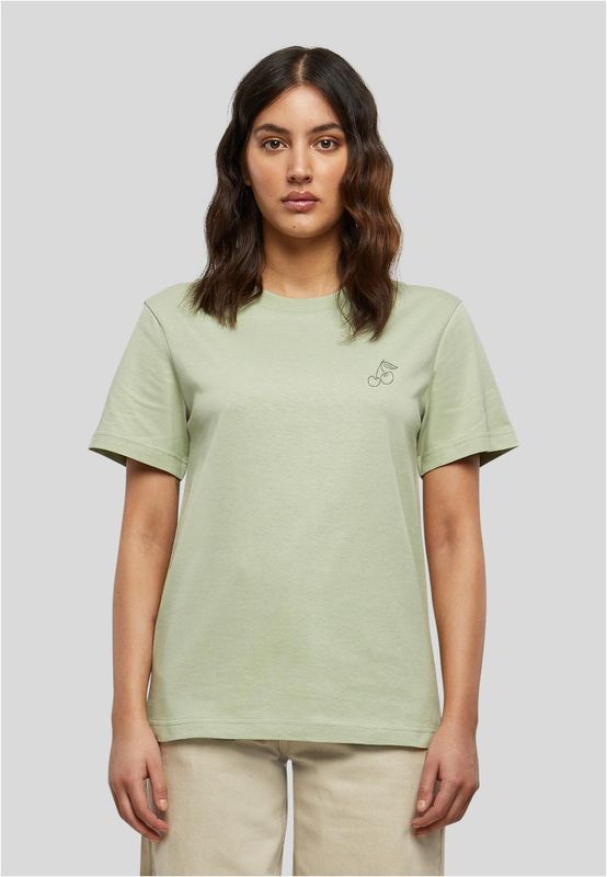 Softsalvia t-shirt med körsbärstryck för dam