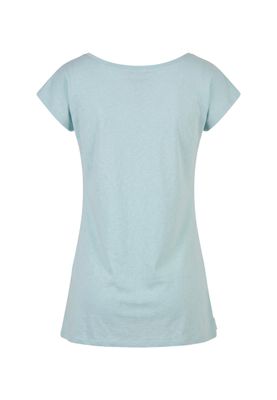 Havsblå t-shirt med Think Different-tryck för dam