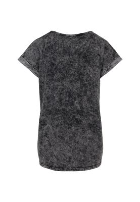 Darkgrey white t-shirt med körsbärstryck för dam