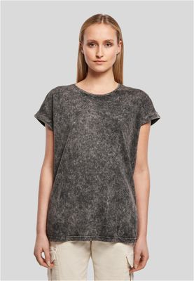 Darkgrey white t-shirt med körsbärstryck för dam