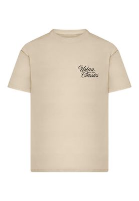 Flow Script Logo T-shirt herr i whitesand bomull