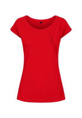 Cityred t-shirt med hjärttryck för dam