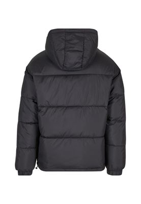 Basic Puffer vinterjacka för herr i svart med huva