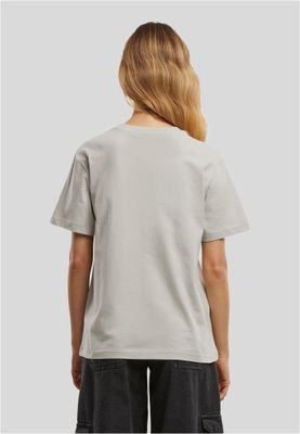 Ljusgrå t-shirt med körsbärstryck för dam