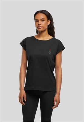 Svart t-shirt med hjärttryck för dam – Urban Classics