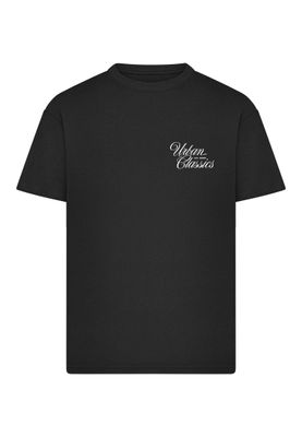 Flow Script Logo T-shirt herr i svart bomull