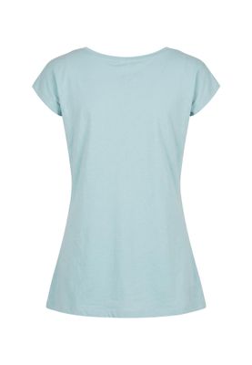 Havsblå t-shirt med hjärttryck för dam
