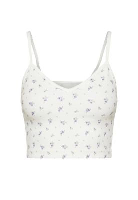 Blueflower topp med blommotiv för dam