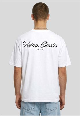 Flow Script Logo T-shirt herr i vit bomull