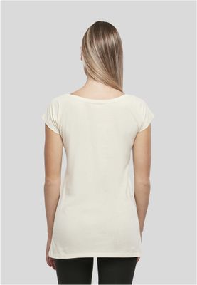 Sand t-shirt med hjärttryck för dam