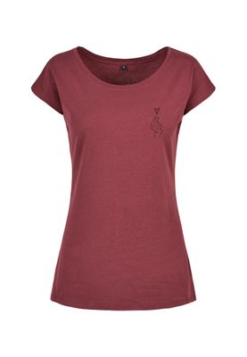 Cherry t-shirt med hjärttryck för dam