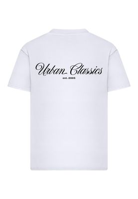 Flow Script Logo T-shirt herr i vit bomull