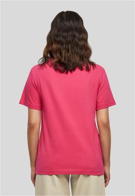 Hibiskusrosa t-shirt med körsbärstryck för dam