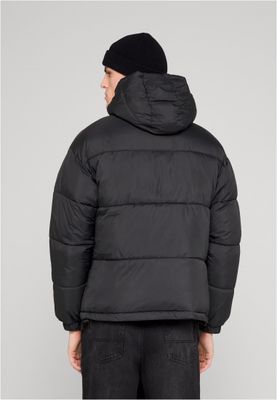 Basic Puffer vinterjacka för herr i svart med huva