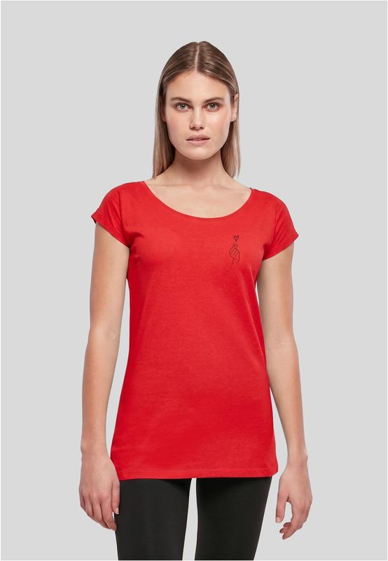 Cityred t-shirt med hjärttryck för dam