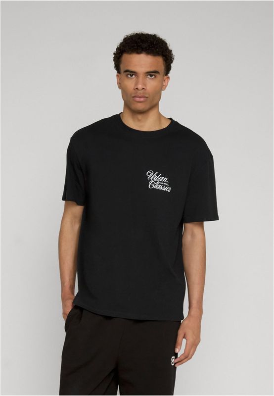 Flow Script Logo T-shirt herr i svart bomull