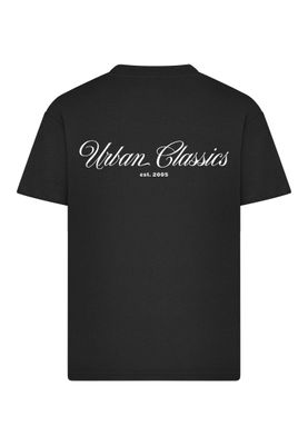 Flow Script Logo T-shirt herr i svart bomull