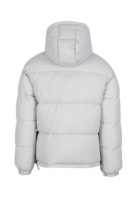 Basic Puffer vinterjacka för herr i ljusgrå med huva
