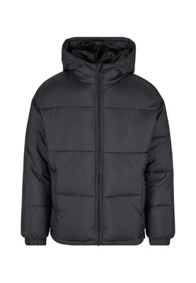 Basic Puffer vinterjacka för herr i svart med huva