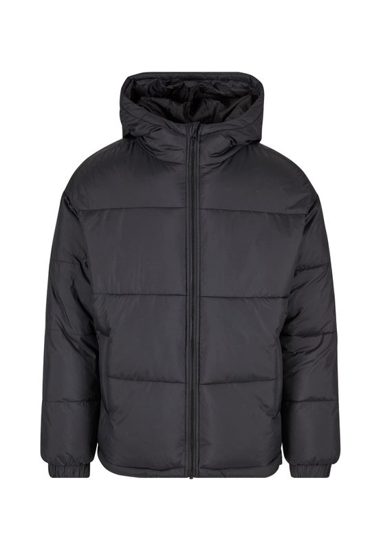 Basic Puffer vinterjacka för herr i svart med huva