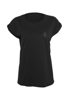 Svart t-shirt med hjärttryck för dam – Urban Classics