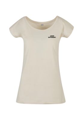 Sand t-shirt med Think Different-tryck för dam