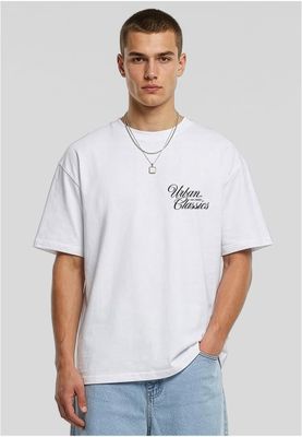 Flow Script Logo T-shirt herr i vit bomull