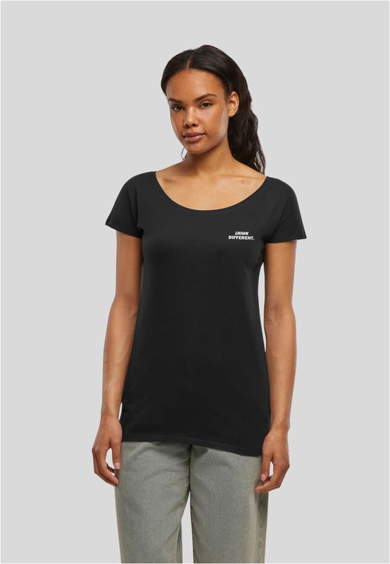 Svart t-shirt med Think Different-tryck för dam