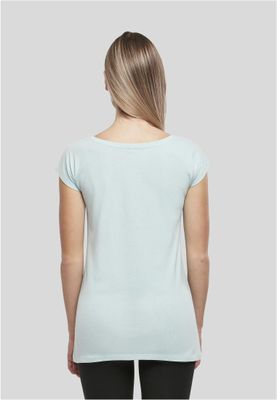 Havsblå t-shirt med hjärttryck för dam