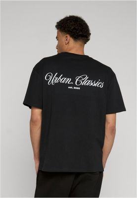 Flow Script Logo T-shirt herr i svart bomull