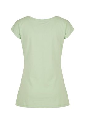 Ljus mintgrön t-shirt med hjärttryck för dam