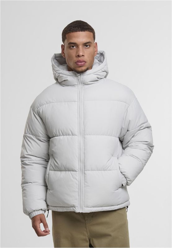 Basic Puffer vinterjacka för herr i ljusgrå med huva