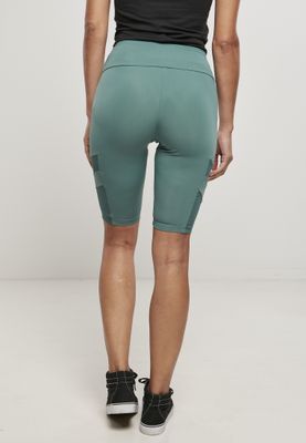 Sort cykelbukse med blondestriber dame