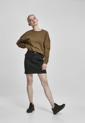 Short sweatshirt with arm pockets ladies