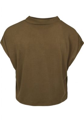 Short t-shirt with high neck ladies