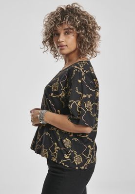Short t-shirt in luxury pattern ladies