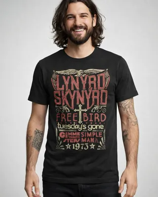 Lynyrd Skynyrd Free Bird T-shirt herr i svart