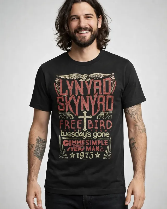 Lynyrd Skynyrd Free Bird T-shirt herr i svart
