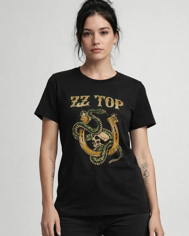 ZZ Top Rattlesnake T-shirt dam i svart
