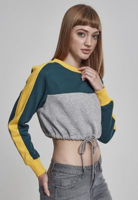 Short sweater with long arms and drawstring ladies