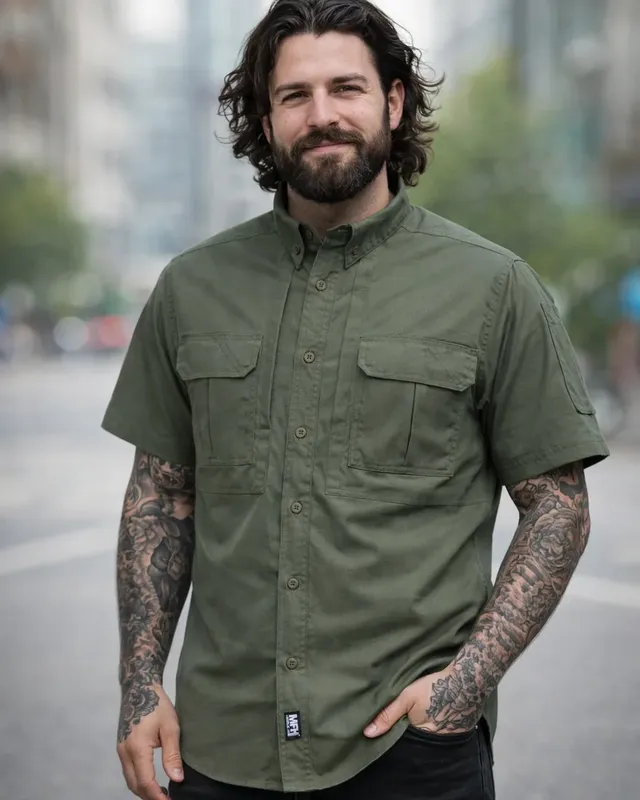Tactical shirt with ripstop