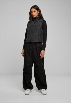 Ladies' reversible short puffer vest