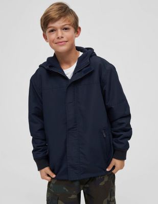 Windbreaker with fleece lining navy - Child