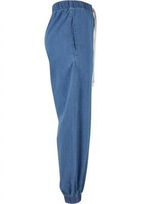 Light denim sweatpants with drawstring