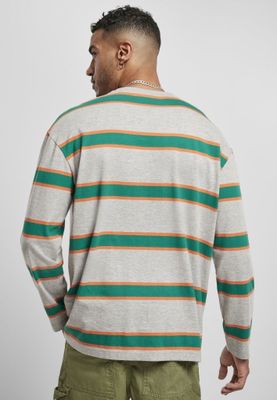 Men's long-sleeved wide-striped oversize sweater