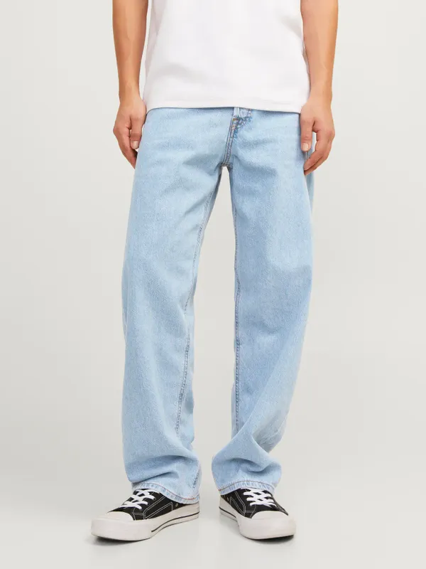 Ljusblå loose fit jeans herr - EDDIE