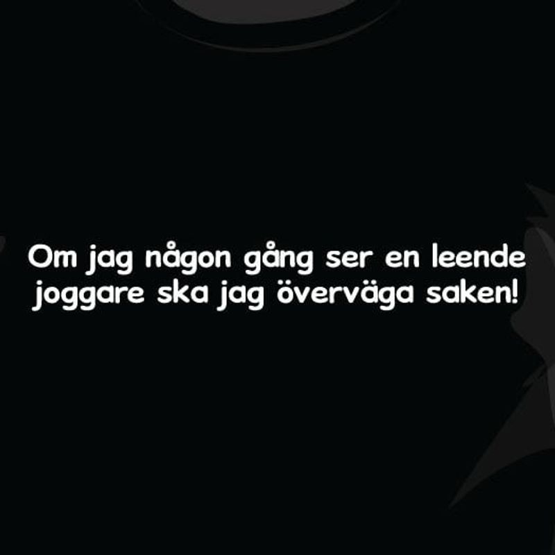 Ser en leende joggare