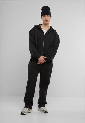 Vintage Heavy Zip Hoodie Huvtröja för herr – svart