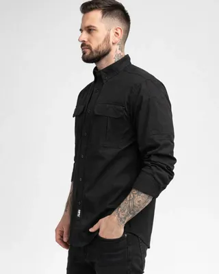 Tactical long-sleeved shirt with ripstop