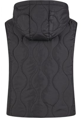 Women's lightweight quilted vest with hood